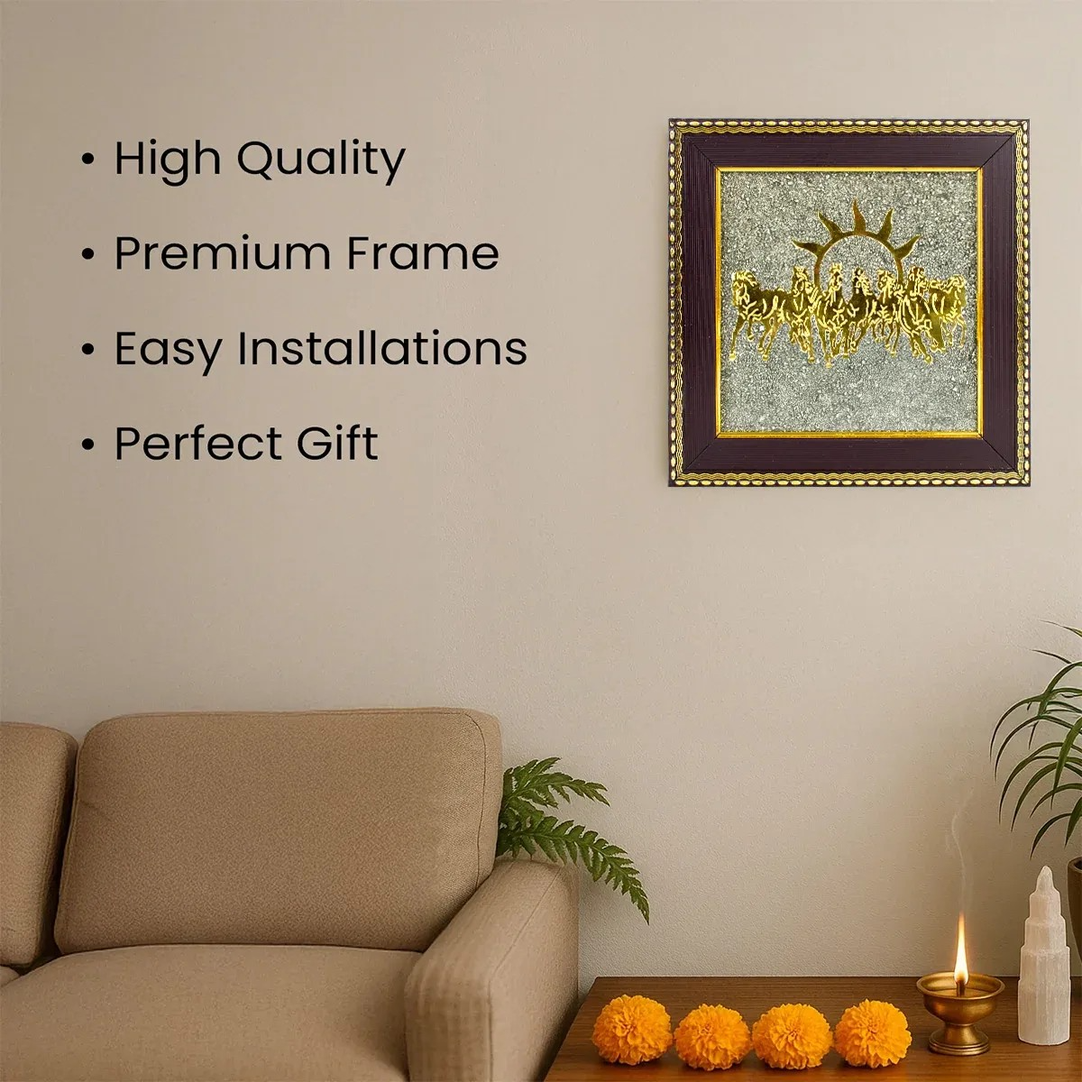Pyrite7HorseFrame™| MoneyMagnetFrame