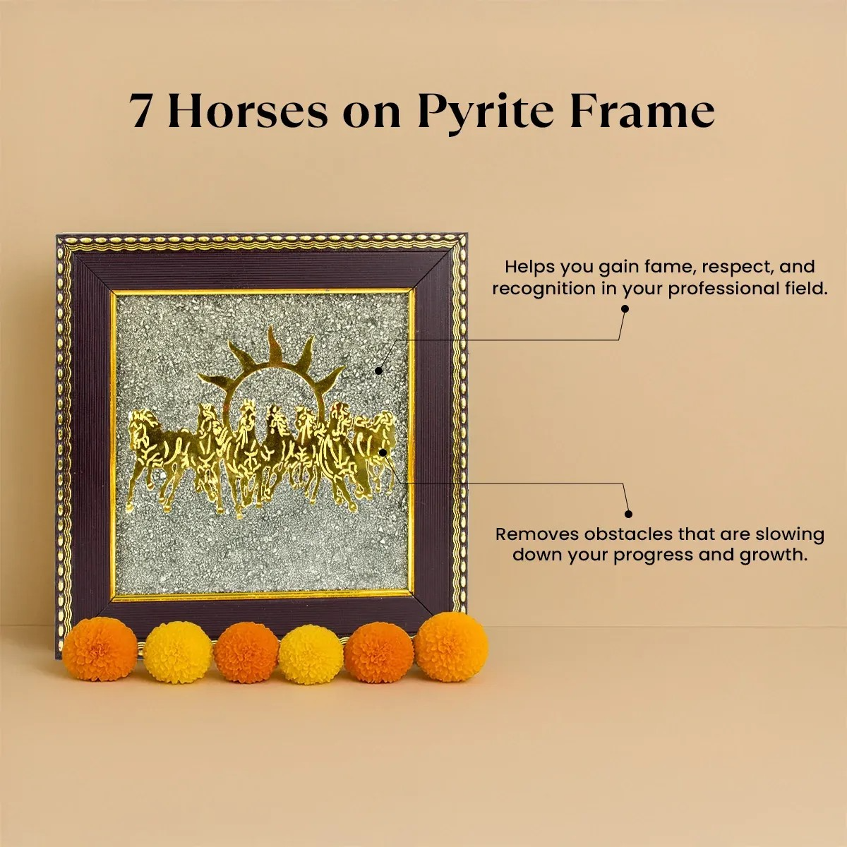 Pyrite7HorseFrame™| MoneyMagnetFrame